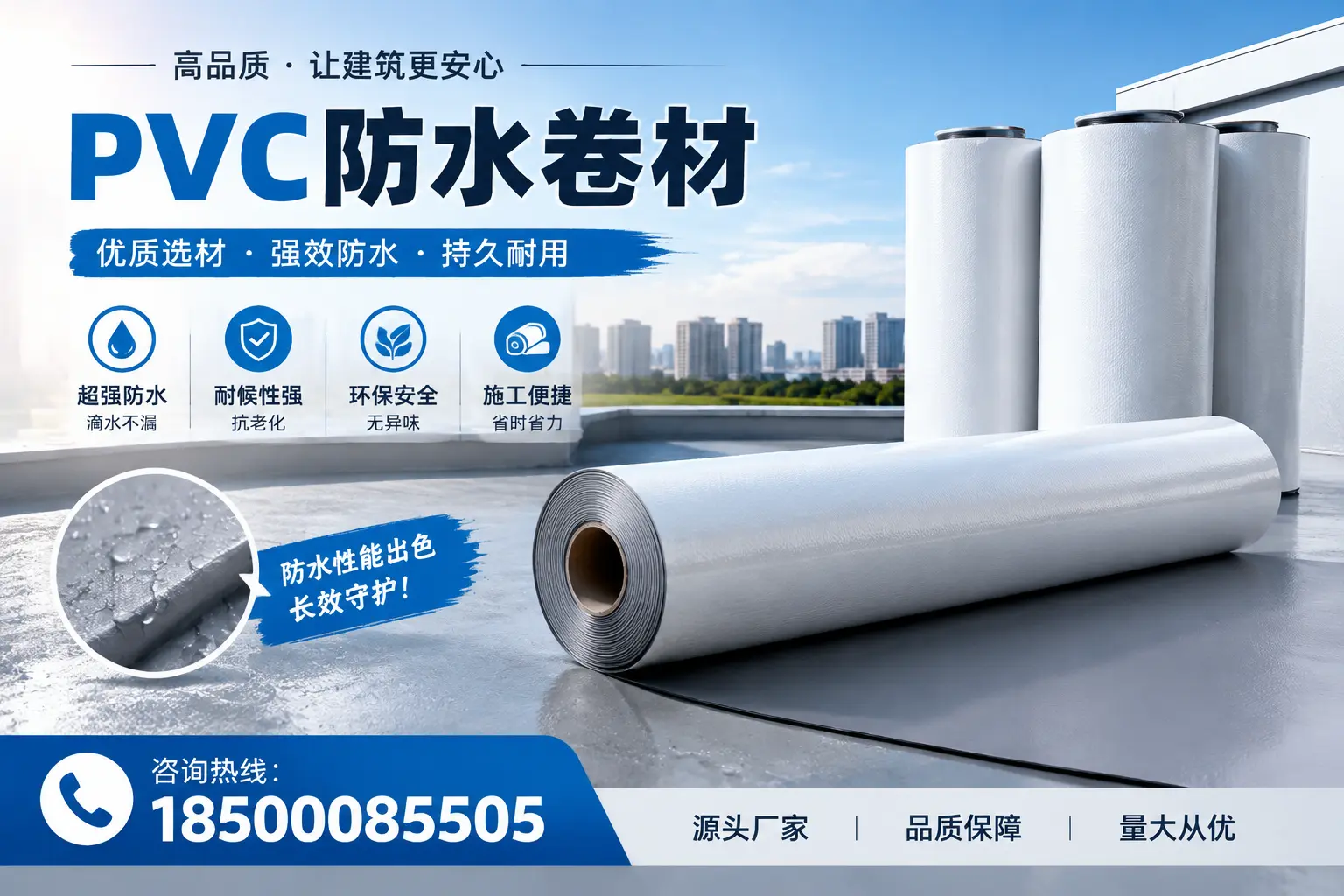 PVC防水卷材施工过程详解,确保在昆玉顺利完成项目